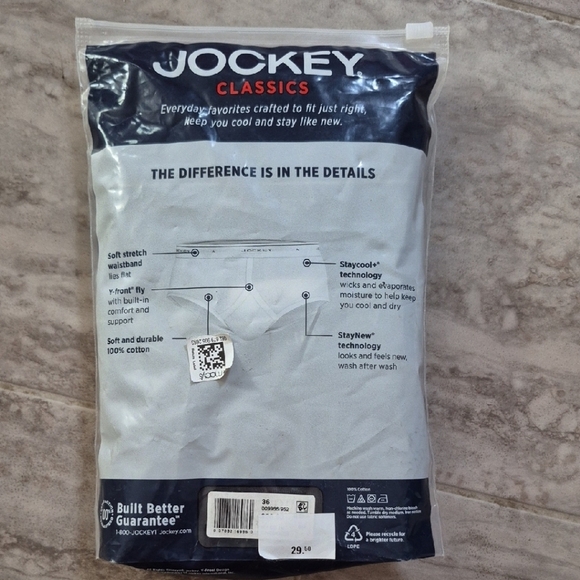 Jockey Men's Briefs - Blue and Gray Trio - Picture 5 of 5